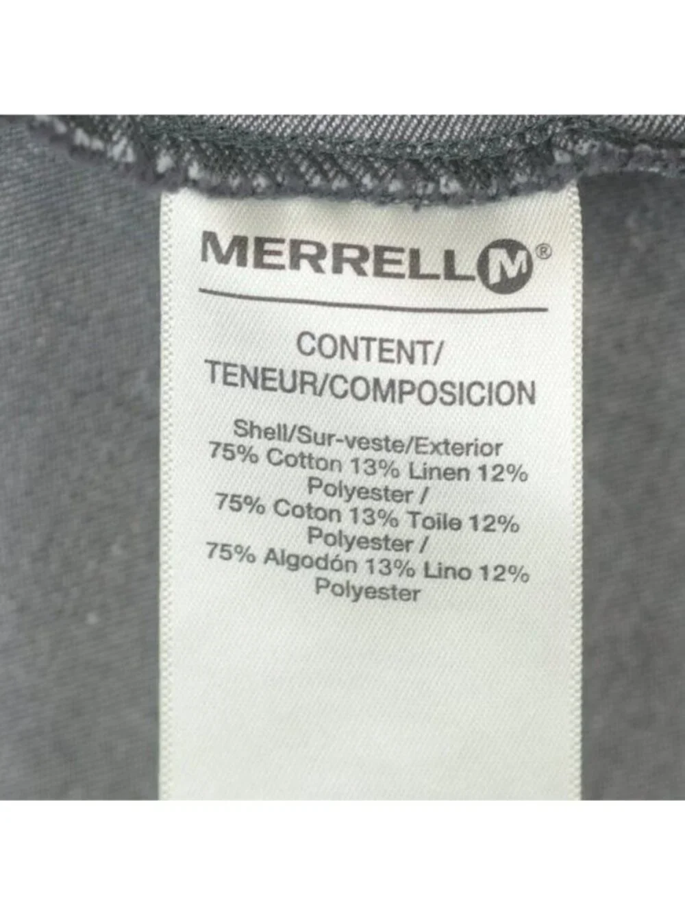 Merrell Women's Size 2 Gray Linen Blend Woven Cargo A-Line Mini Skirt